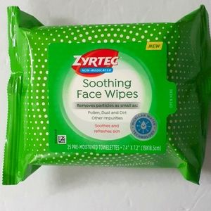💡$4==Zyrtec Soothing Non-Medicated Face Wipes/AW=8oz